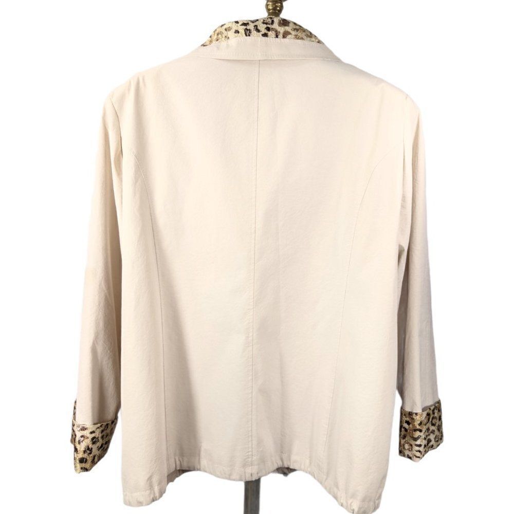 Exclusive Cream Colored Leopard Print Jacket - Picture 2 of 12